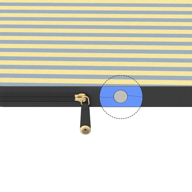 Coastline Stripes | Blue & Yellow Laptop Case