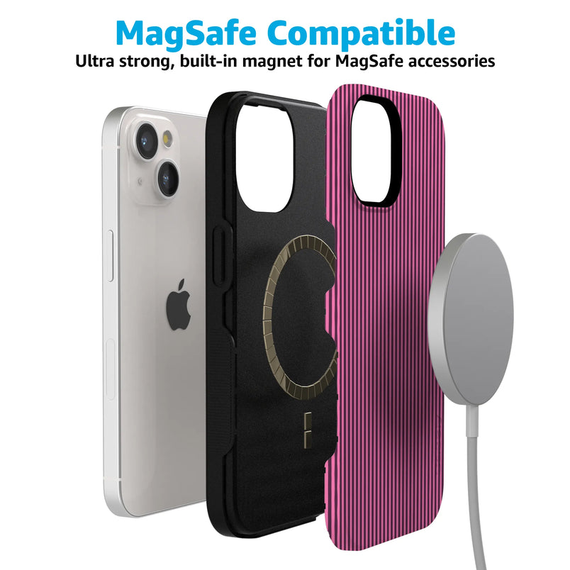 Stripes and the City | Pink & Purple Pinstripe Case