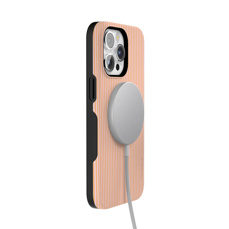 Stripes and the City | Orange & Pink Pinstripe Case