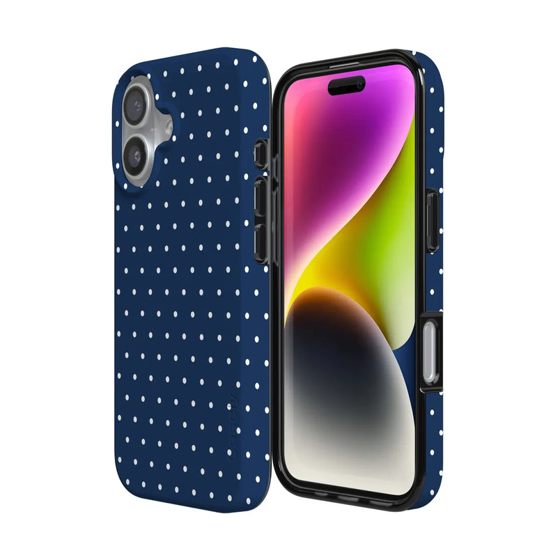 On the Dot | Navy Polka Dot Case