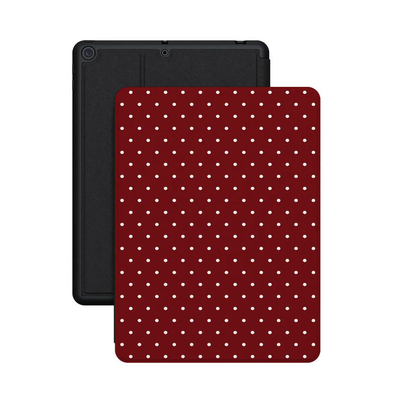 On the Dot | Maroon Polka Dot iPad Case