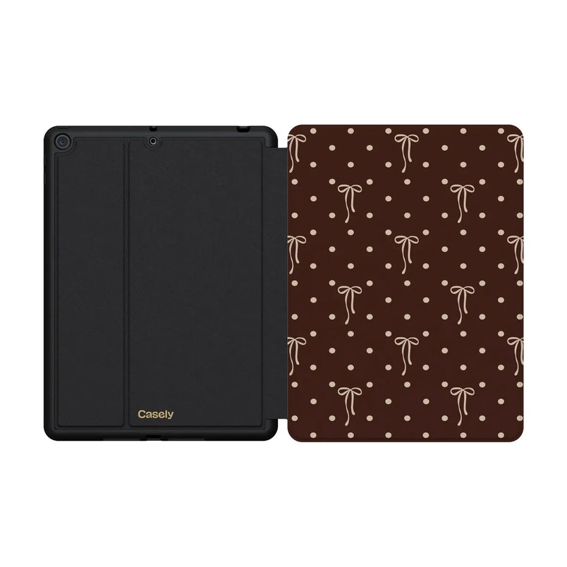 Teddy Bows | Brown Polka Dot iPad Case