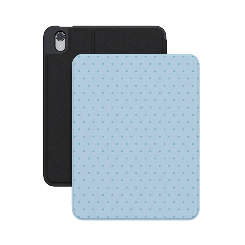 On the Dot | Blue Monochrome Polka Dot iPad Case - iPad 10.9" (10th Gen / A16)