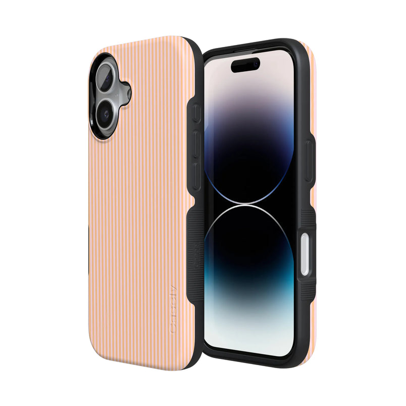 Stripes and the City | Orange & Pink Pinstripe Case