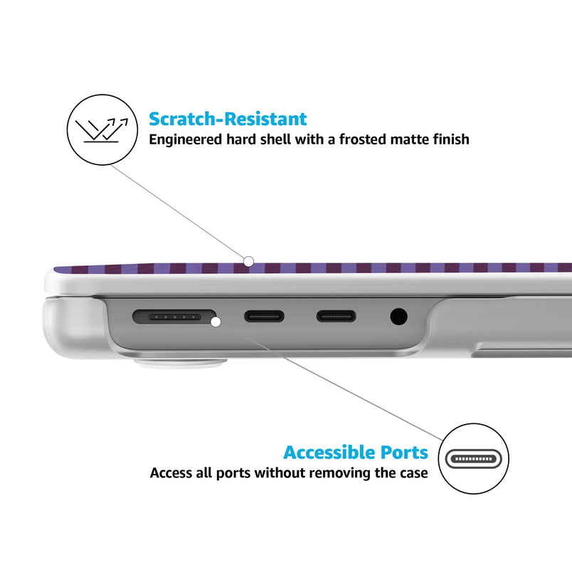 Sweet Jam | Purple Gingham Laptop Shell