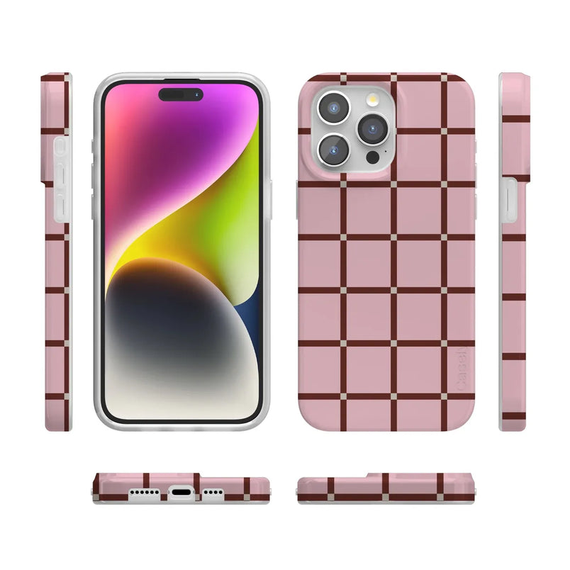 Uptown Gridlock | Pink Checkerboard Case