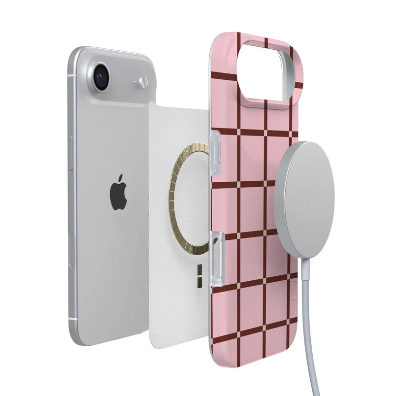 Uptown Gridlock | Pink Checkerboard Case