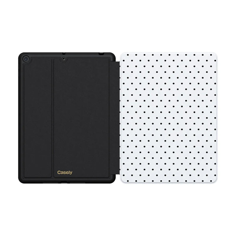 On the Dot | White Polka Dot iPad Case