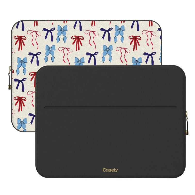 American Girlie | Red White & Blue Bows Laptop Case