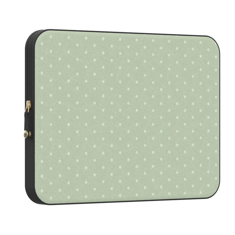 On the Dot | Green Polka Dot Laptop Case