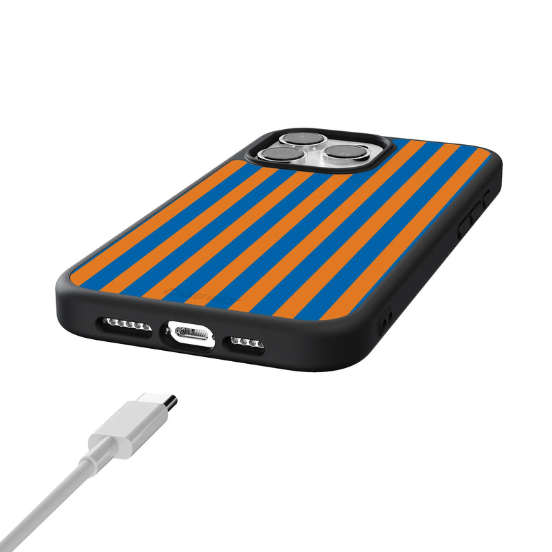 Go New York | Blue & Orange Stripes Case