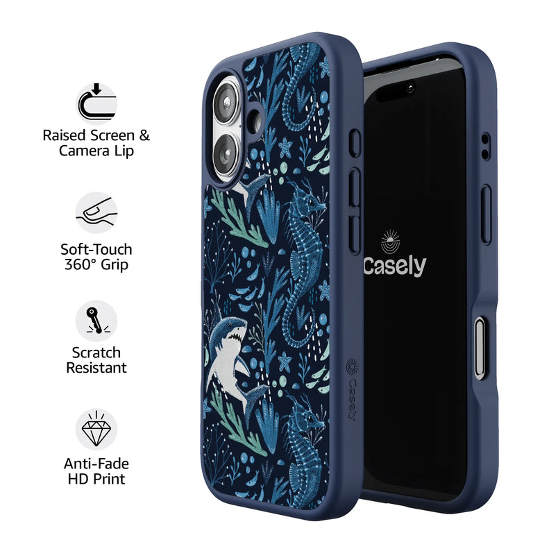 Midnight Reef | Shark Print Case