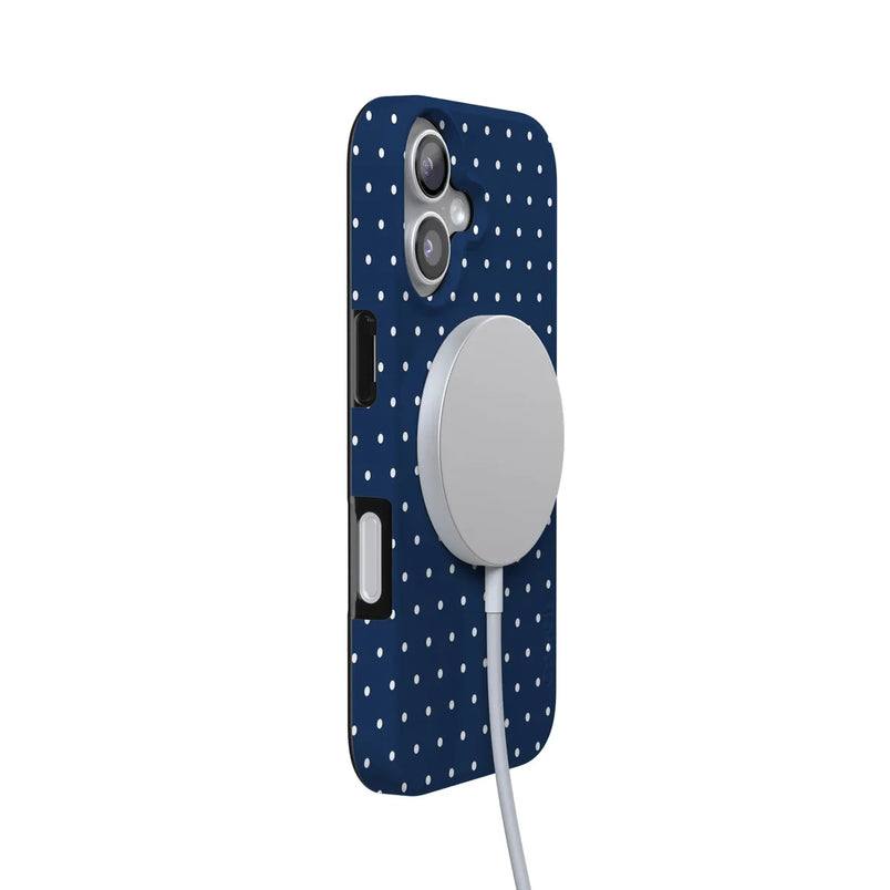 On the Dot | Navy Polka Dot Case