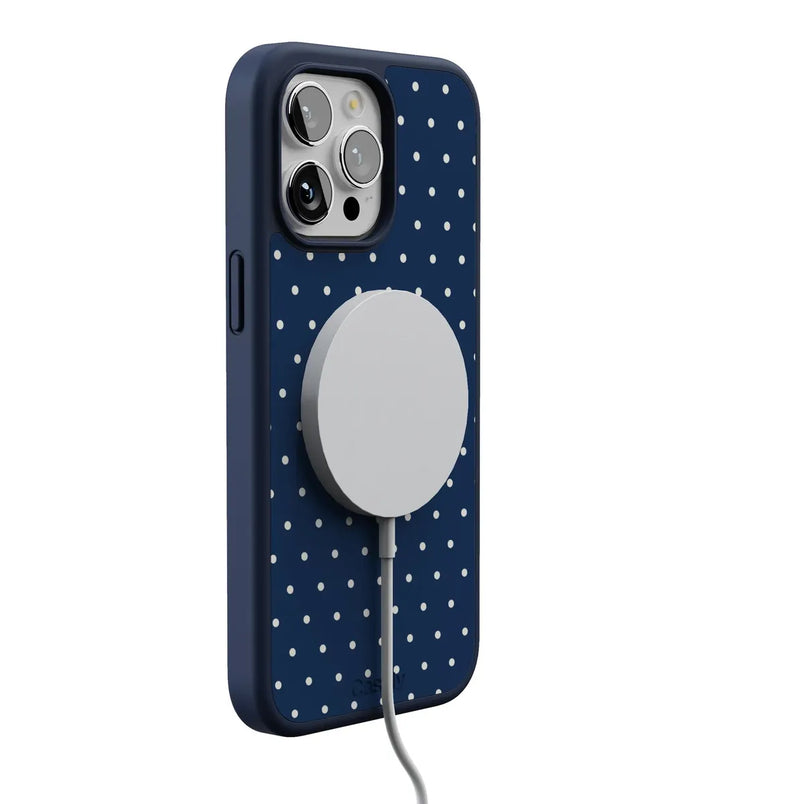 On the Dot | Navy Polka Dot Case
