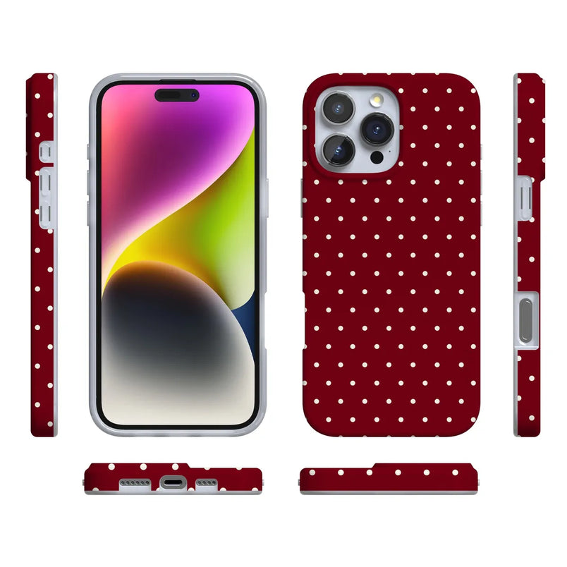 On the Dot | Maroon Polka Dot Case