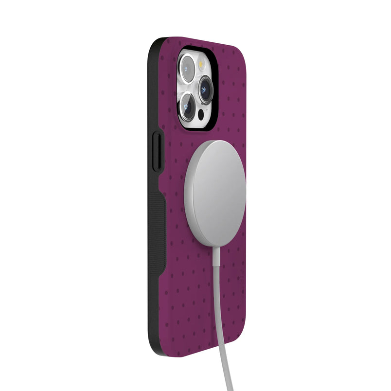On the Dot | Plum Polka Dot Case