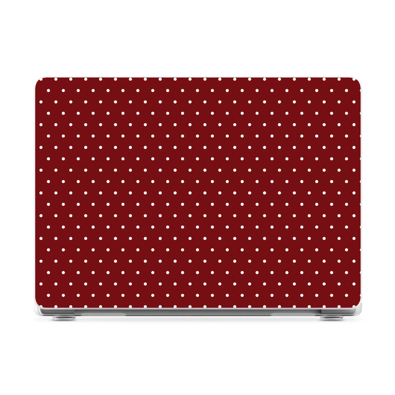 On the Dot | Maroon Polka Dot Laptop Shell - 14" MacBook Pro