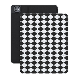 Salem's Hex | Black & White Checkered iPad Case