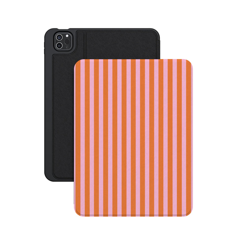 Perfect Stripes | Orange & Pink Stripes iPad Case - iPad Pro 11" (M4, 2024)