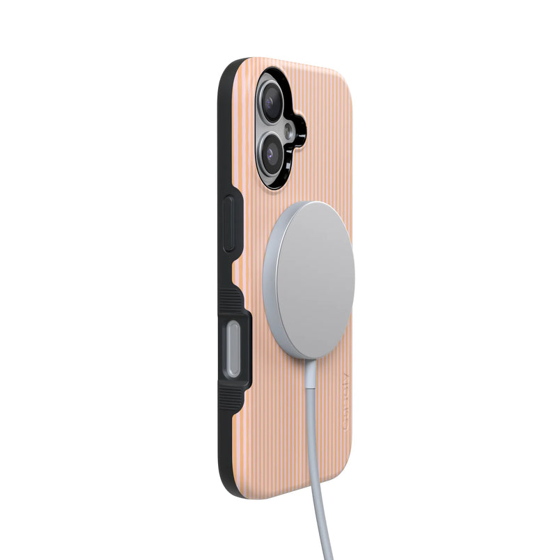 Stripes and the City | Orange & Pink Pinstripe Case