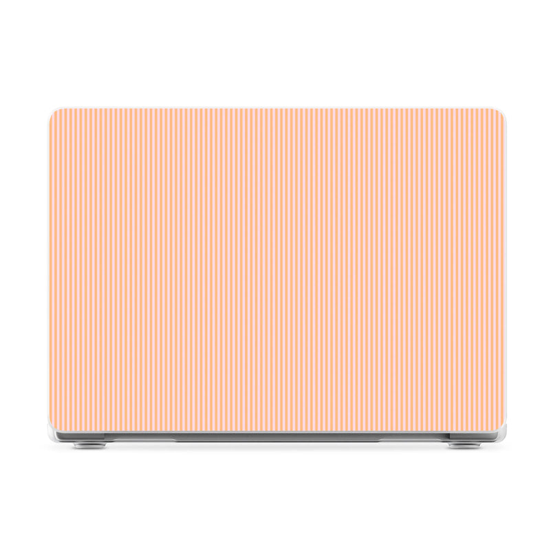 Stripes and the City | Orange & Pink Pinstripe Laptop Shell - 14" MacBook Pro