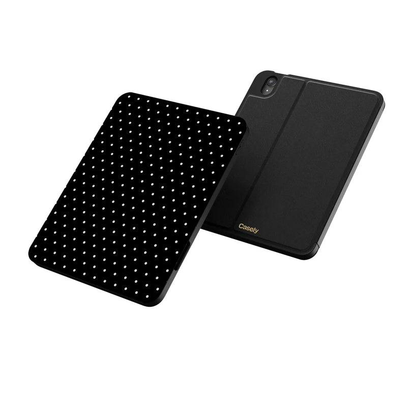 On the Dot | Black Polka Dot iPad Case