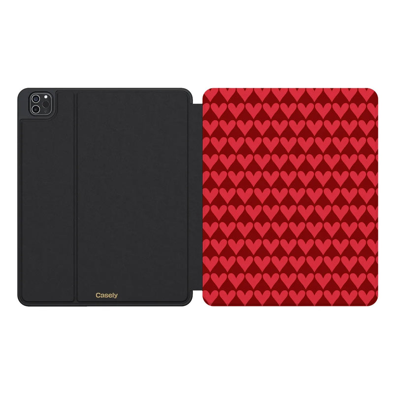 Crazy in Love | Red Hearts iPad Case