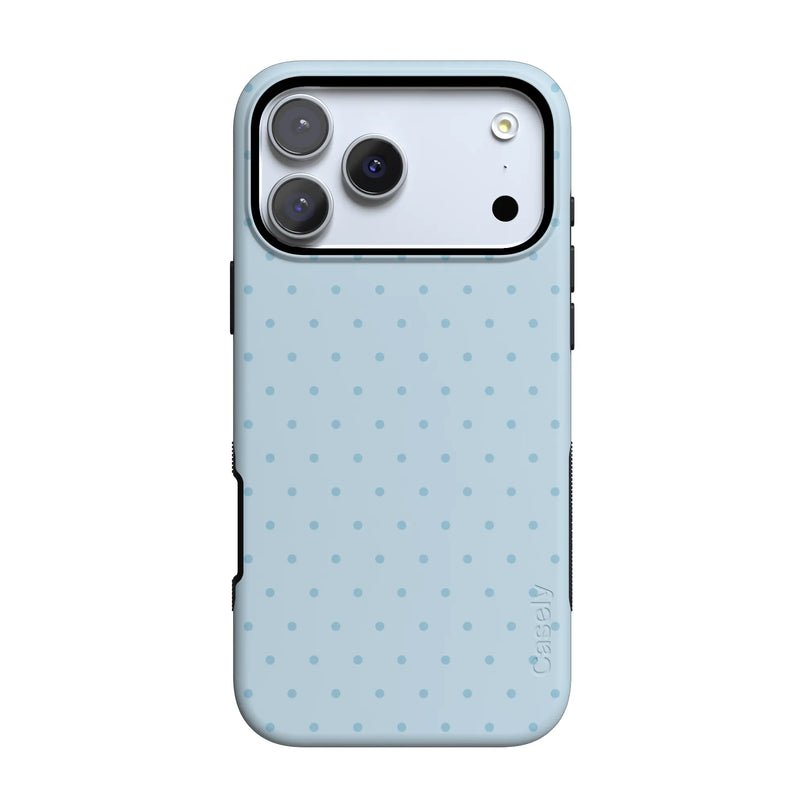 On the Dot | Blue Monochrome Polka Dot Case - iPhone 17 Pro