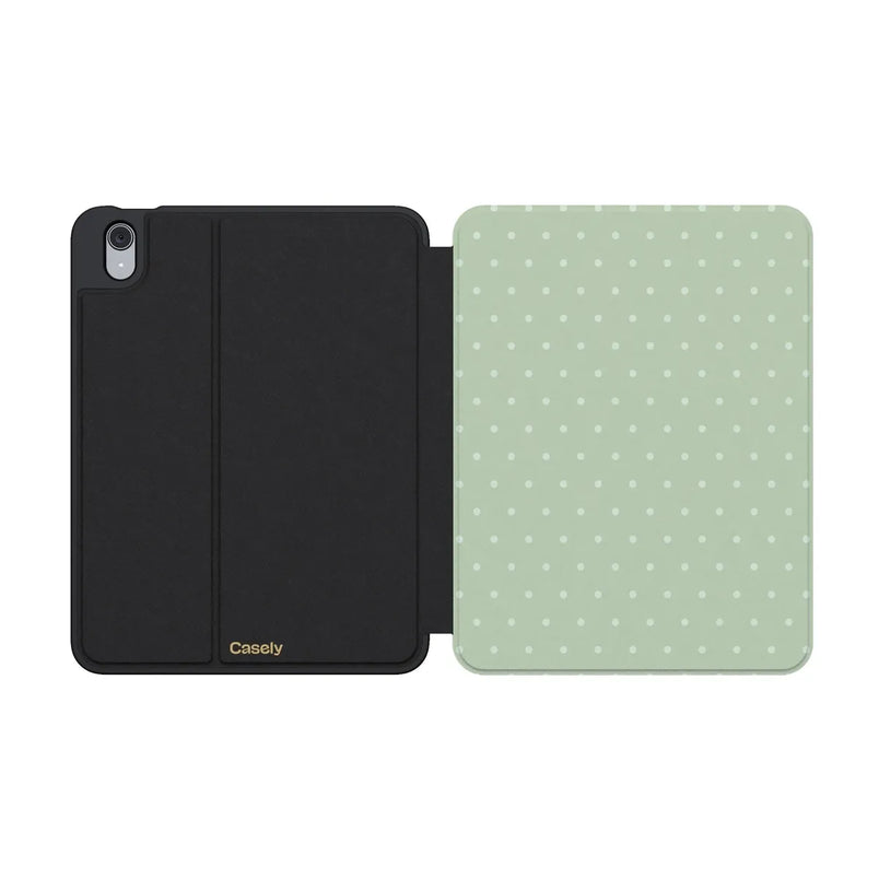 On the Dot | Green Polka Dot iPad Case