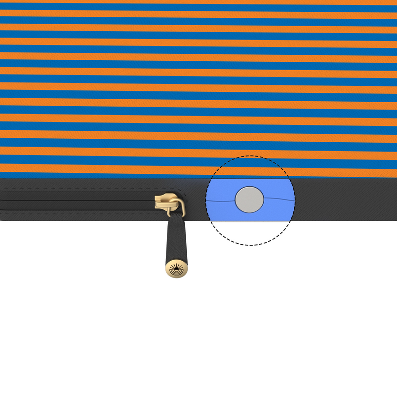 Go New York | Blue & Orange Stripes Laptop Case