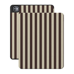 S'more Stripes | Brown Striped iPad Case