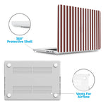 Sunday in Brooklyn | Burgundy Stripes Laptop Shell