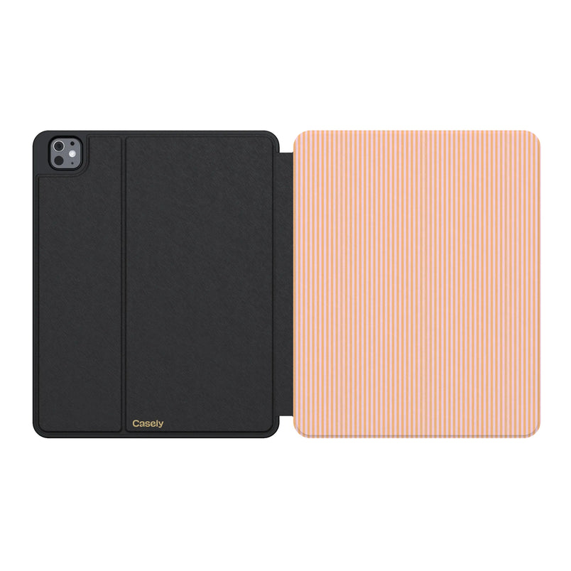 Stripes and the City | Orange & Pink Pinstripe iPad Case