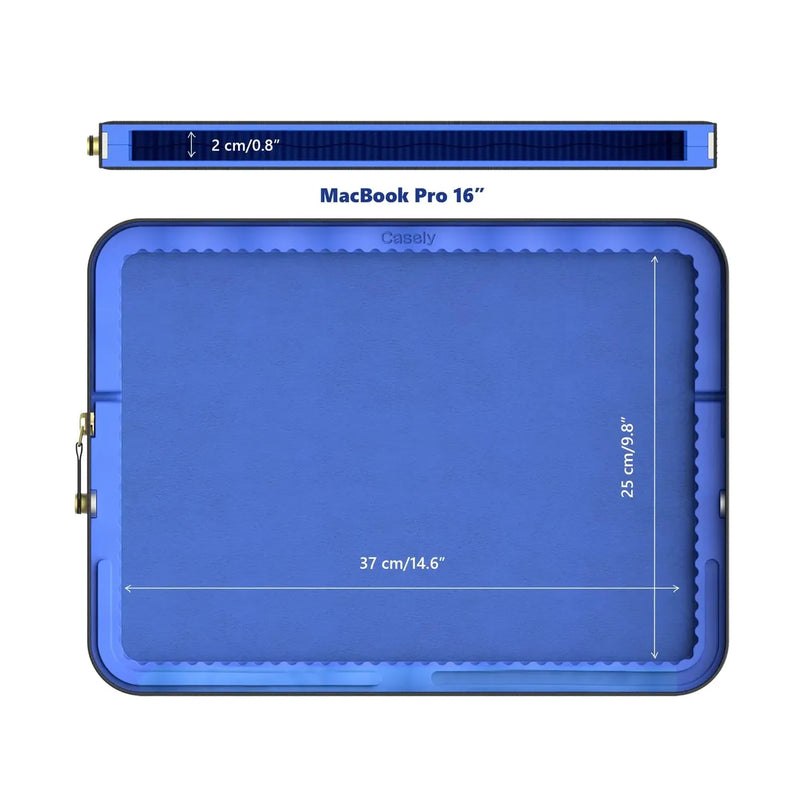 Coastline Stripes | Blue & Yellow Laptop Case