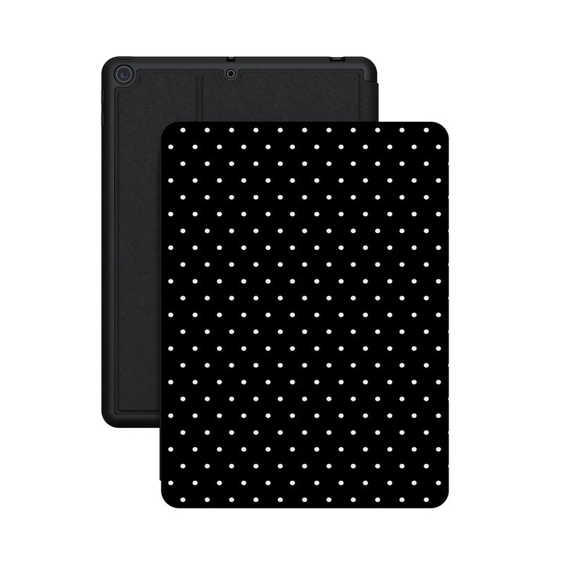 On the Dot | Black Polka Dot iPad Case