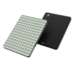 Pastel Picnic | Blue & Green Gingham iPad Case