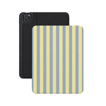 Coastline Stripes | Blue & Yellow iPad Case