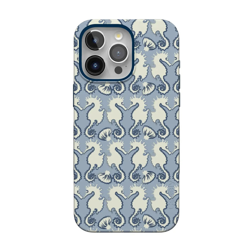 Seahorse Drift | Coastal Blues Case - iPhone 15 Pro