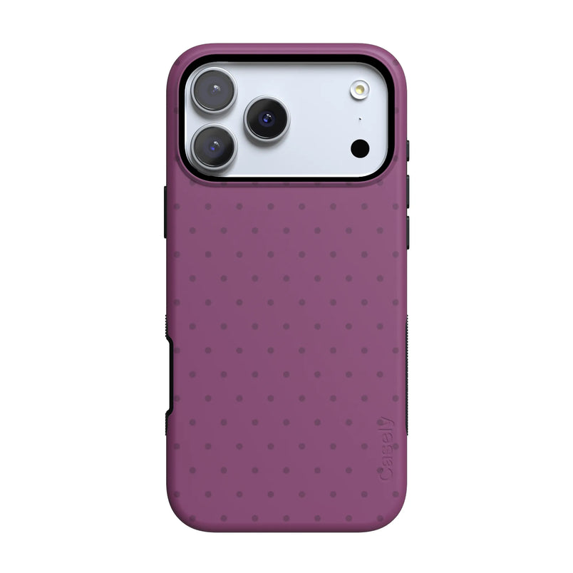 On the Dot | Plum Polka Dot Case - iPhone 17 Pro