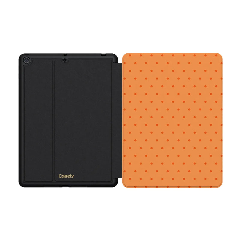 On the Dot | Orange Polka Dot iPad Case