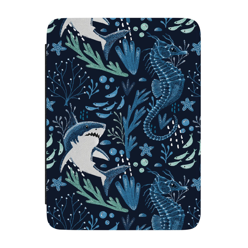 Midnight Reef | Shark Print Kindle Case - 6" Kindle