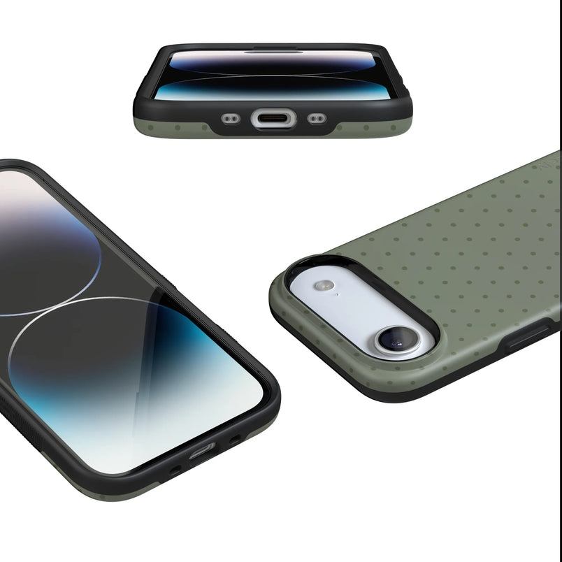 On the Dot | Olive Green Polka Dot Case