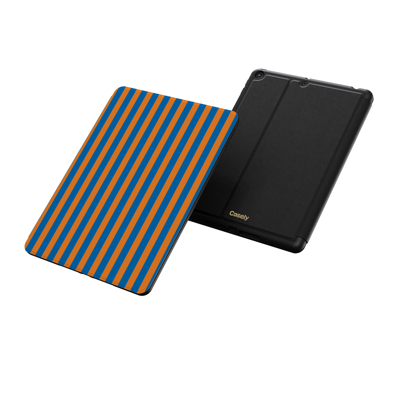 Go New York | Blue & Orange Stripes iPad Case