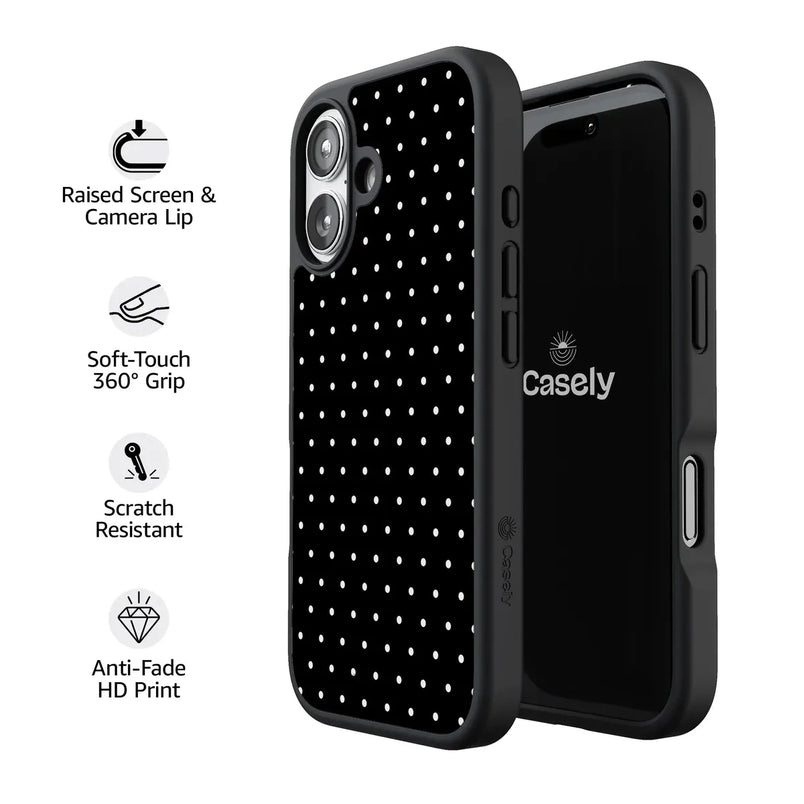 On the Dot | Black Polka Dot Case