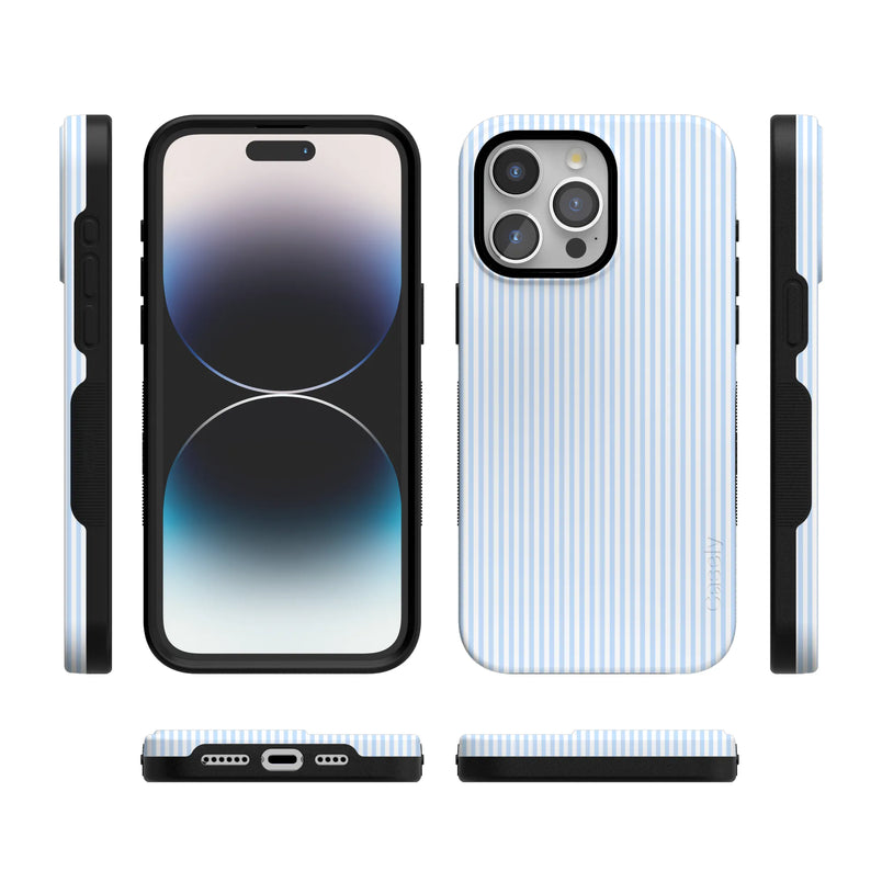 Stripes and the City | Light Blue Pinstripe Case