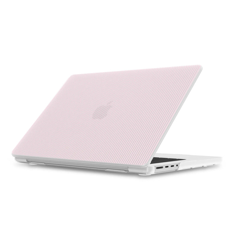Stripes and the City | Light Pink Pinstripe Laptop Shell