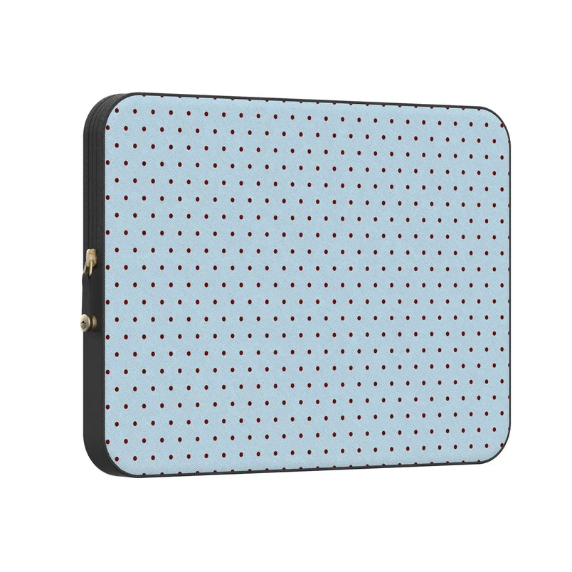 On the Dot | Blue Polka Dot Laptop Case