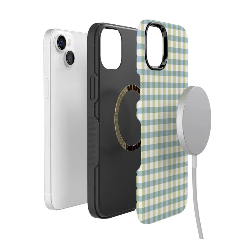 Pastel Picnic | Blue & Green Gingham Case
