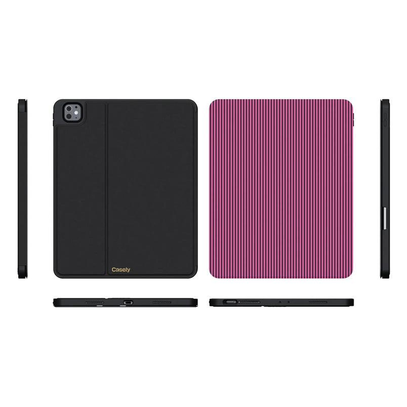 Stripes and the City | Pink & Purple Pinstripe iPad Case