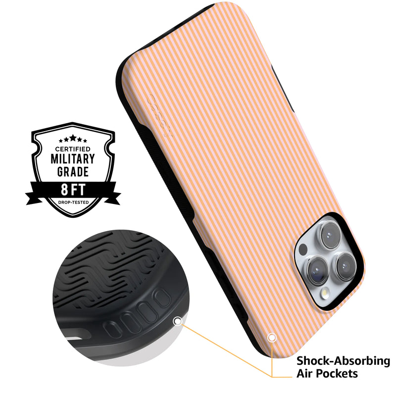 Stripes and the City | Orange & Pink Pinstripe Case